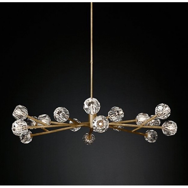 Потолочная люстра на штанге Rh Boule De Cristal Round Chandelier 18 Imperiumloft 40,1218 (84757-22) ImperiumLoft