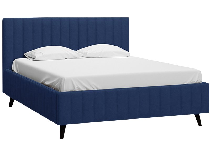 Кровать Маркфул 140 Велюр Синий