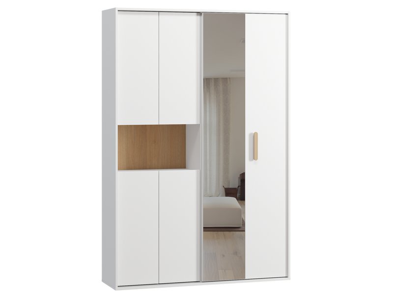 Шкаф-купе Бладвен 3-140x210 Белый