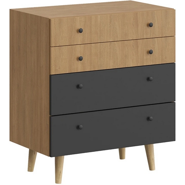 Комод большой Frida ОГОГО (арт.838931), (ЛДСП/Черный) ОГОГО Обстановочка!