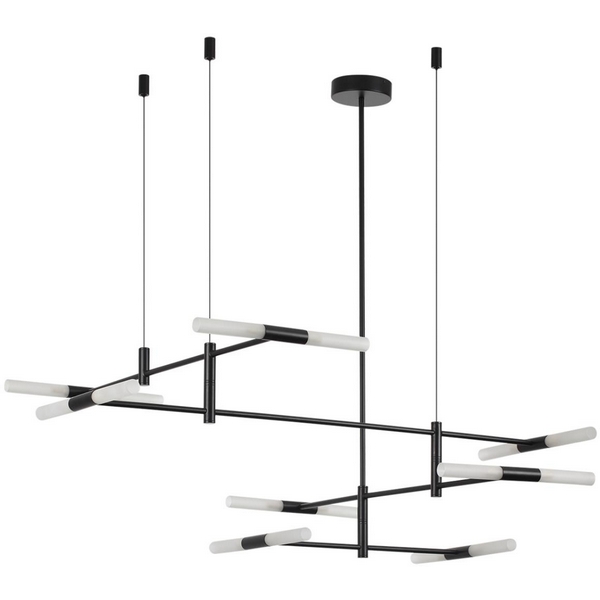 Потолочная люстра на штанге Odeon Light Defance 4307/16 черный/акрилл/металл IP20 G9 40W *16 180° 220V