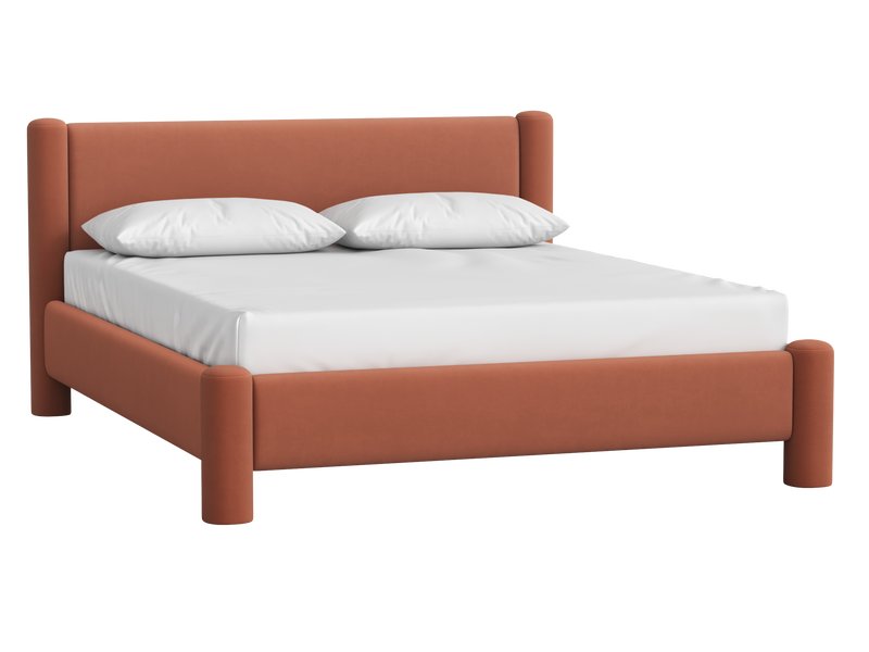 Кровать Ассоль 160 Велюр Терракотовый