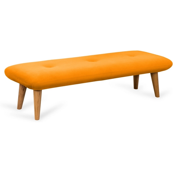 Банкетка в стиле лофт Loa ОГОГО (арт.631211), (Велюр/Желтый) ОГОГО Обстановочка!