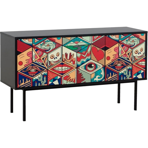 Тумба малая Boho Color ОГОГО (арт.599513), (ЛДСП/Черный) ОГОГО Обстановочка!