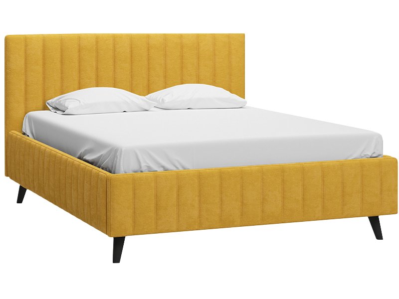 Кровать Маркфул 160 Велюр Горчичный