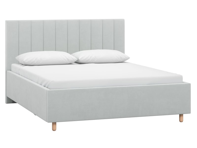 Кровать Адель 180 Велюр Серый