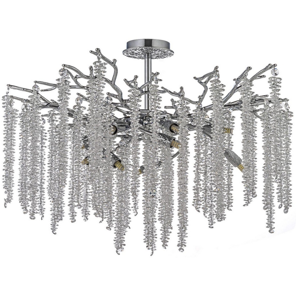 Потолочная люстра хрустальная на штанге Dio D`arte Tavenna Nickel Tavenna H 1.3.76.100 N Dio D'Arte
