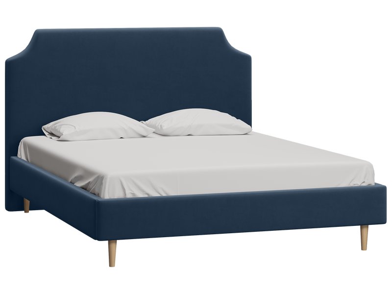Кровать Адона-Н 180 Велюр Синий