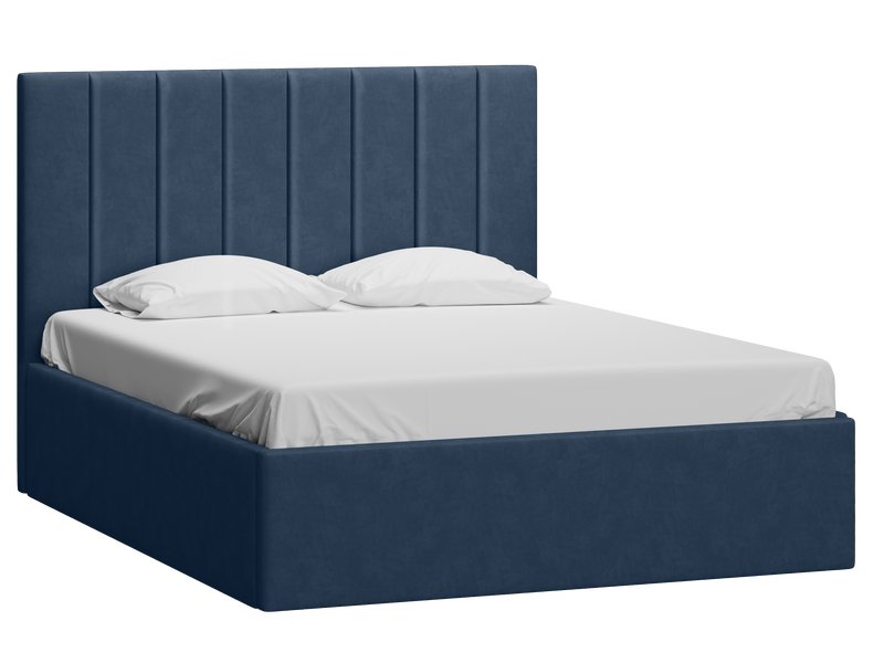Кровать Вега-П 180 Велюр Синий