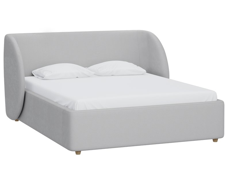 Кровать Юна 160 Букле Серый