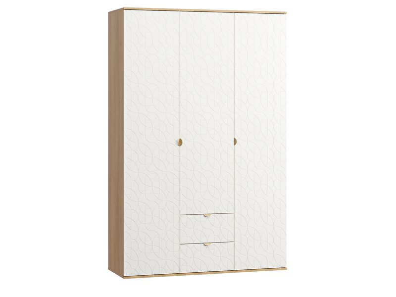 Распашной шкаф Монблан 3-139x215 Ритм Белый