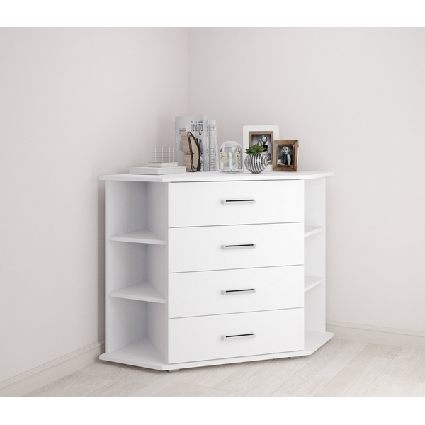 Комод ТЭКС угловой Катрин 7, белый