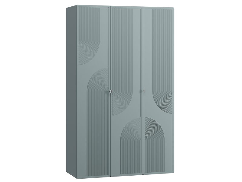 Распашной шкаф Монсон 3-135x222 Серо-зеленый