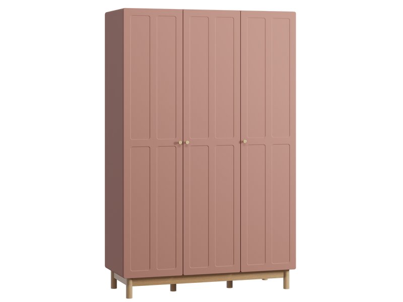Распашной шкаф Виклу 3-135x210 Розовый