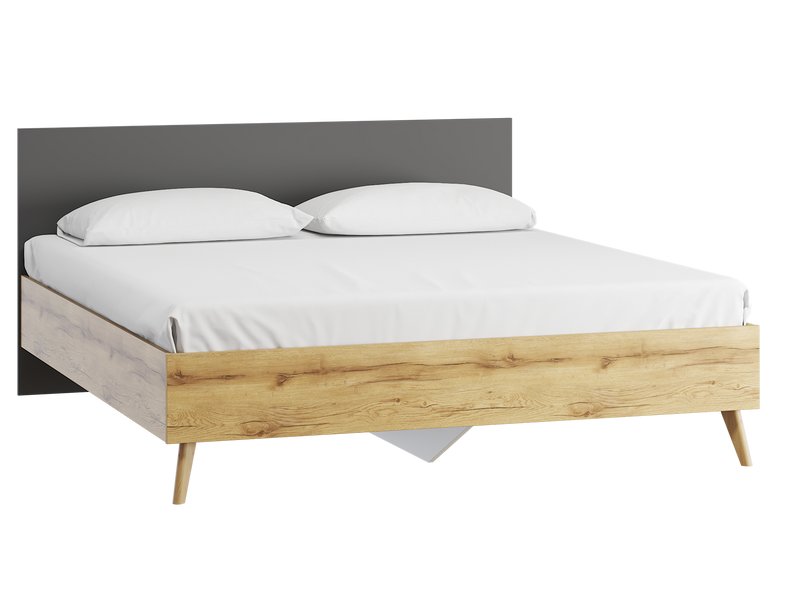 Кровать Нордик 180 Натуральный Серый