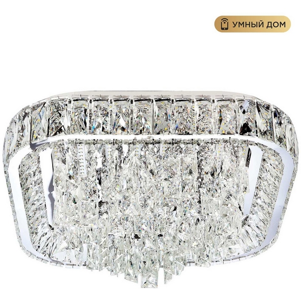 Потолочная люстра светодиодная хрустальная с пультом и управлением смартфоном с регулировкой цветовой температуры LED4U L031-500