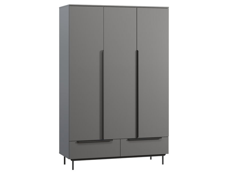 Распашной шкаф Квелен 3-144x220 Графитовый