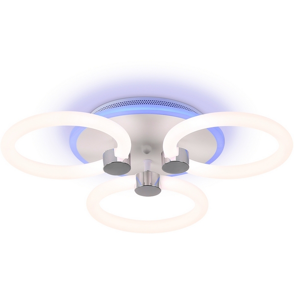 Люстра потолочная светодиодная с 3 лампочками с пультом управления Ambrella Acrylica FA3838