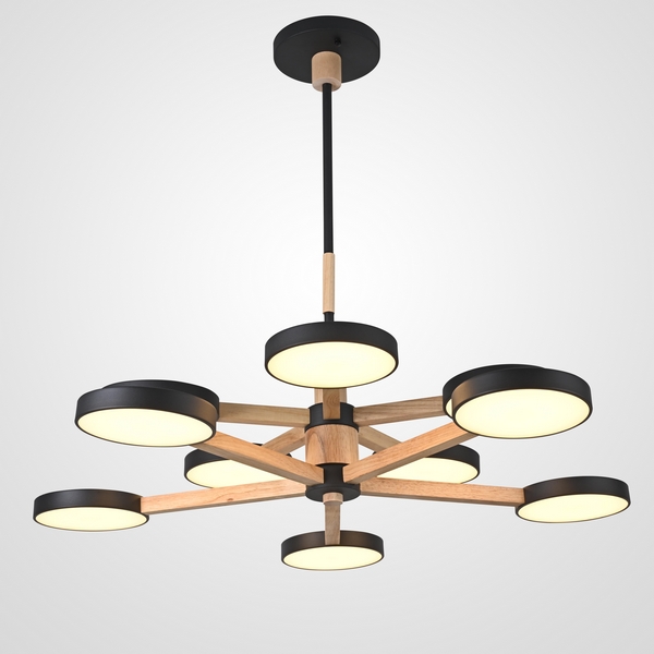 Потолочная люстра на штанге LED TURNA DBL L10 Black ImperiumLoft Turna-Dbl01 (229085-26, Умный дом, WiFi, голосовое управление)