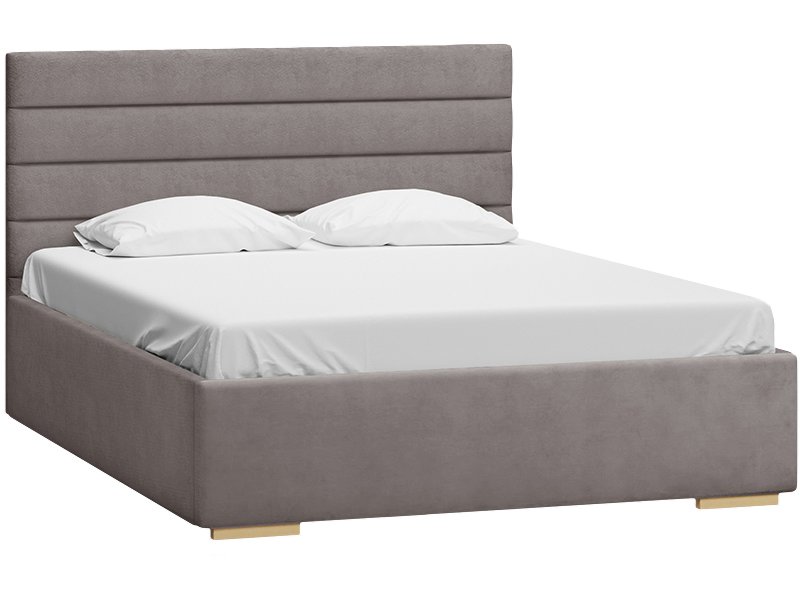 Кровать Лосон 160 Велюр Серый