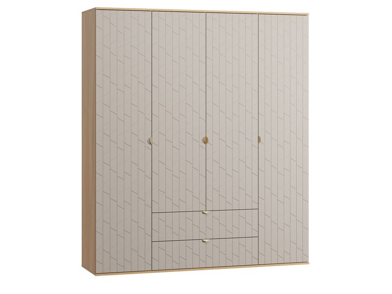 Распашной шкаф Монблан 4-185x215 Грань Латте