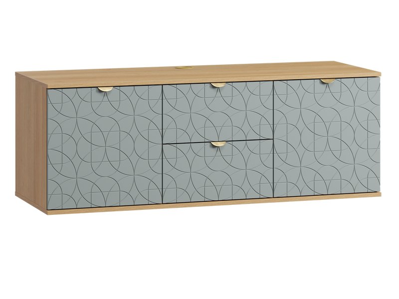 ТВ-тумба Монблан 139x53 Ритм Мятный