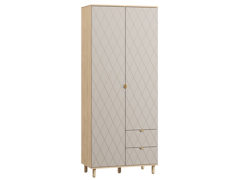 Распашной шкаф Теджонс 2-93x224 Ромб Латте/Дуб Ирландский
