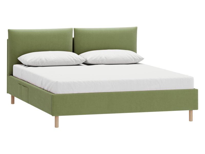 Кровать Коверти 180 Велюр Оливковый