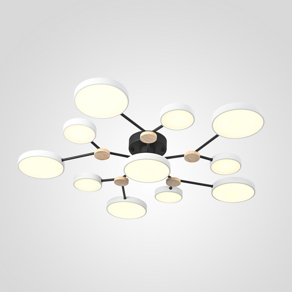 Потолочная светодиодная люстра с пультом управления на штанге Gamma D102 White Imperiumloft Gamma01 (223764-23) ImperiumLoft