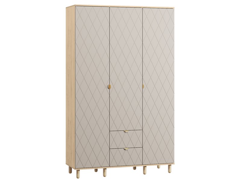 Распашной шкаф Теджонс 3-139x224 Ромб Латте/Дуб Ирландский