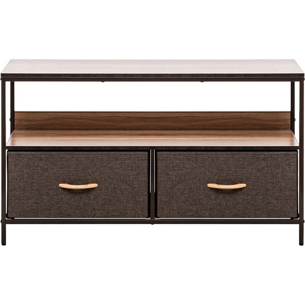 Комод Leset Локи 2 ящ., Коричневый (Сталь,Искусственный лен/Коричневый) арт.2500000183508