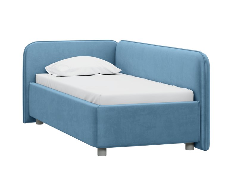 Кровать Кейла 90 Велюр Голубой