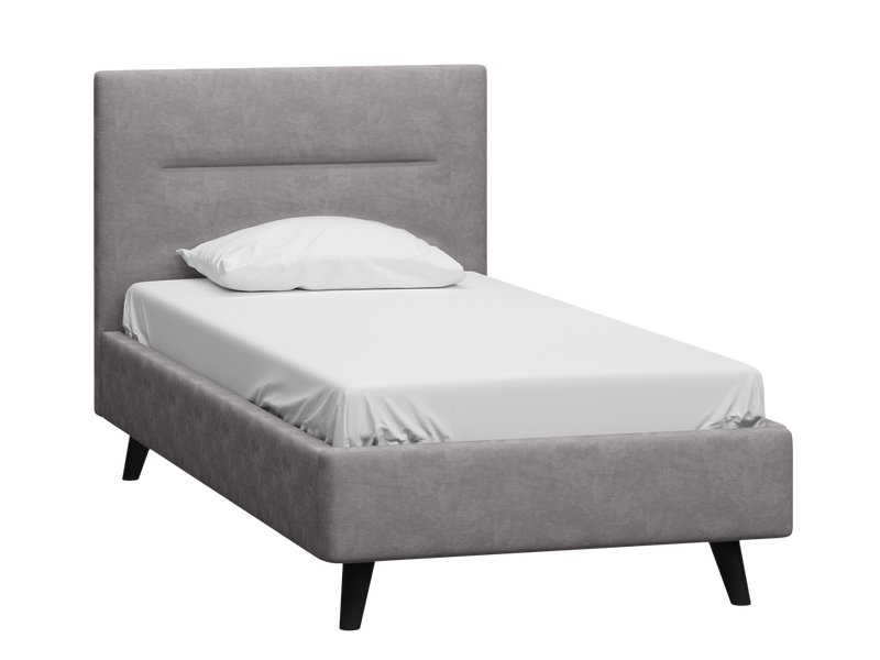 Кровать Пайл 90 Велюр Серый