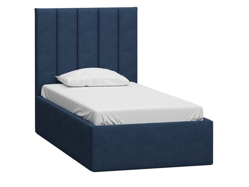Кровать Вега-П 90 Велюр Синий