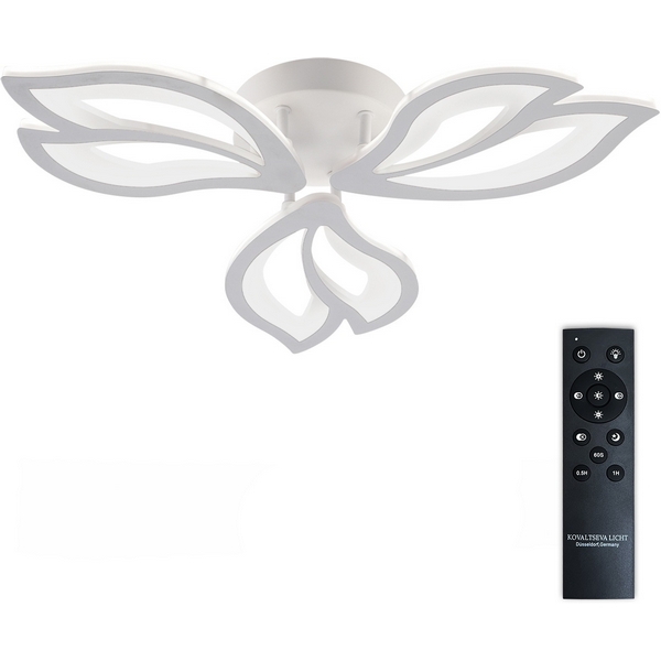 Потолочная люстра (+ночной режим) светодиодная с пультом ДУ 66W, белый, LED Natali Kovaltseva Fortuna LED LAMPS 81107/2C