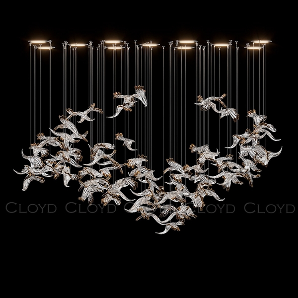 Потолочная люстра каскадная Cloyd Aeria 1703 60003