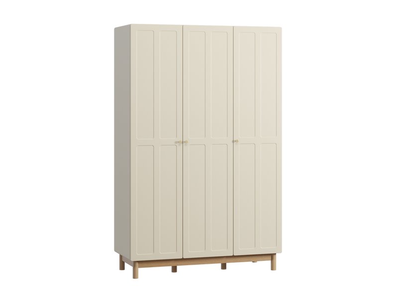 Распашной шкаф Виклу 3-135x210 Светло-бежевый