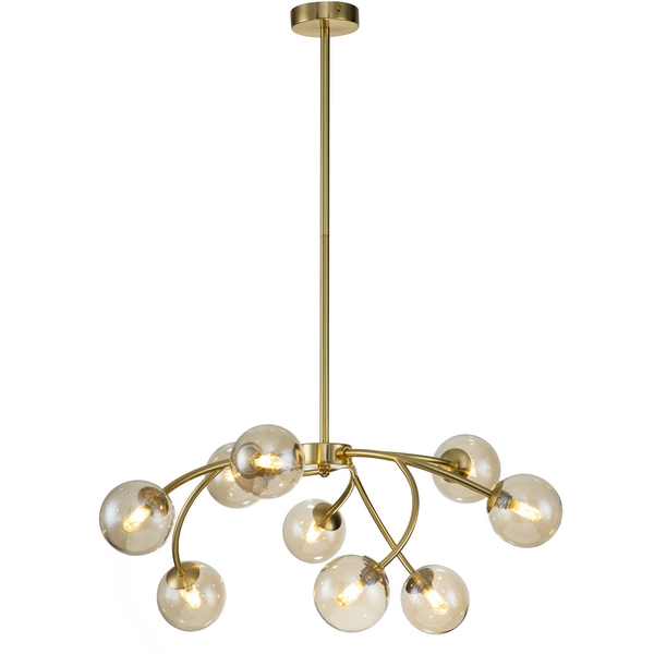 Люстра потолочная на штанге (11024/9R Gold) Indigo INTERO V000227 в форме шара