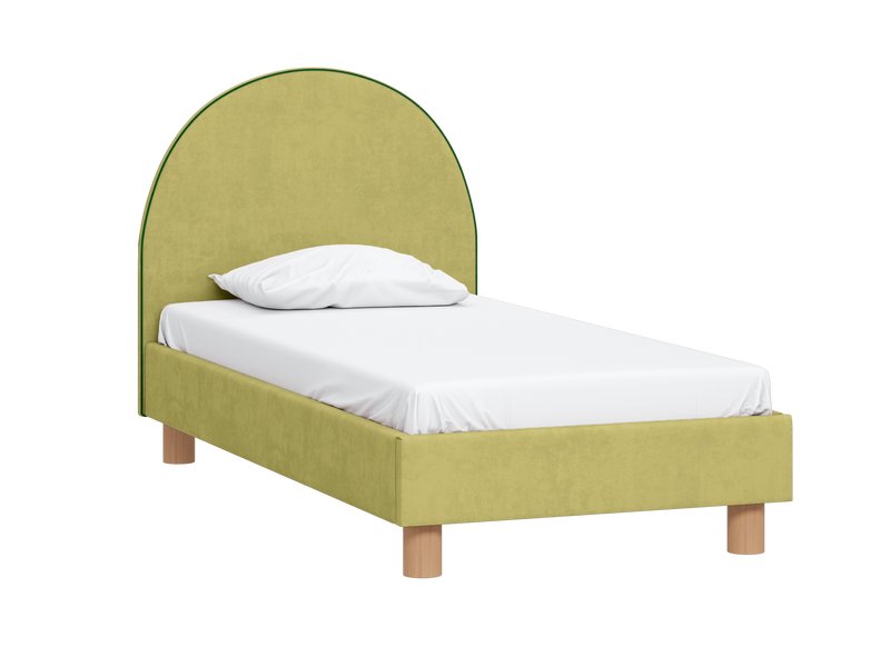 Кровать Лора 90 Вельвет Лаймовый