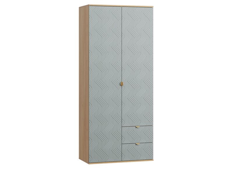 Распашной шкаф Монблан 2-93x215 Косы Мятный