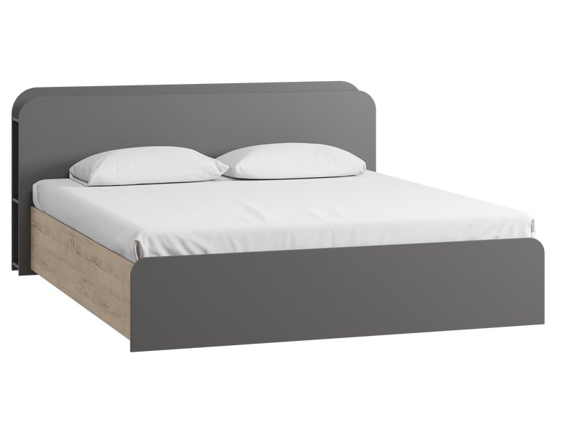 Кровать Бронс-1 180 Серый