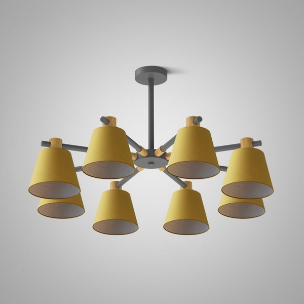 Потолочная люстра на штанге Natura A Yellow 8 ImperiumLoft Naturaay01 (177990-26)