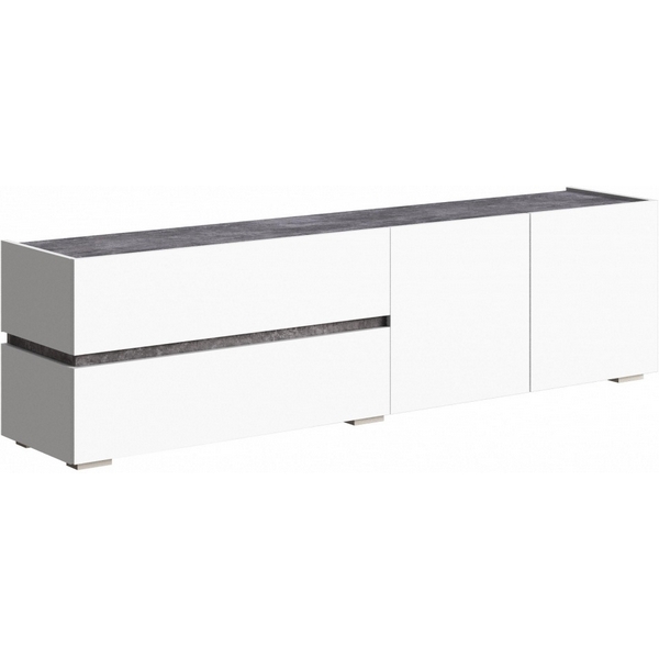 ТВ-тумба Атлон (Атлон белый / бетон темный) Woodville арт.563520