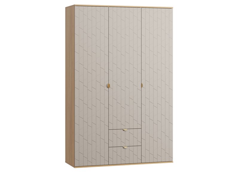 Распашной шкаф Монблан 3-139x215 Грань Латте