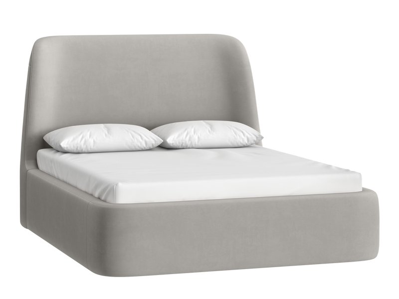 Кровать Далти 140 Велюр Серый