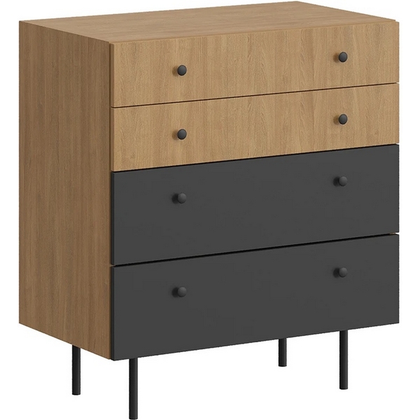 Комод большой Frida ОГОГО (арт.838932), (ЛДСП/Черный) ОГОГО Обстановочка!