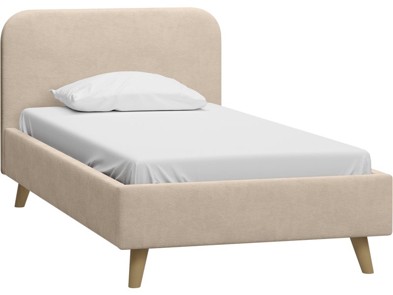Кровать Лайтси 90 Велюр Светло-бежевый