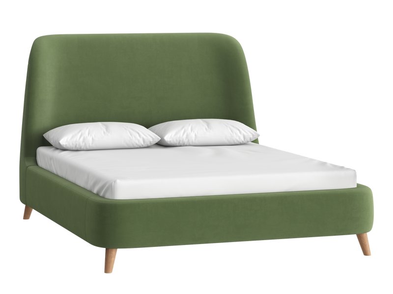 Кровать Молсон 180 Велюр Оливковый