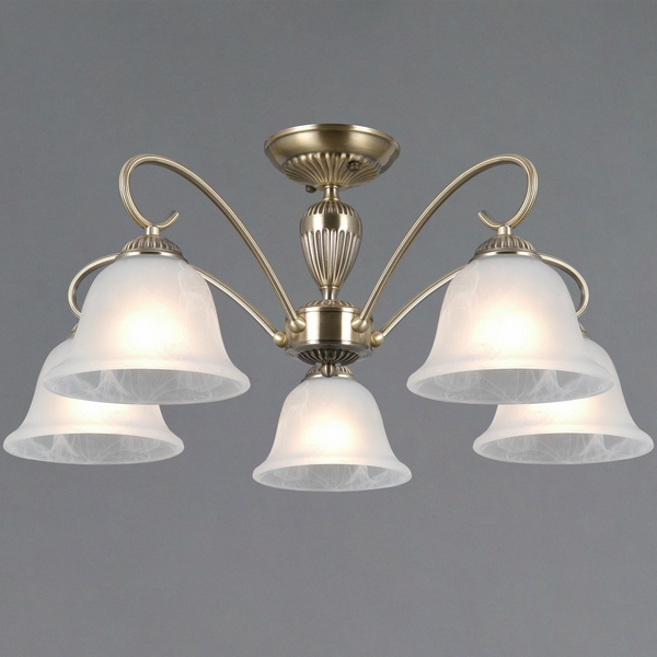 Потолочная люстра на штанге ILLUMICO IL0696-5ASQ-25 AB AREZZO