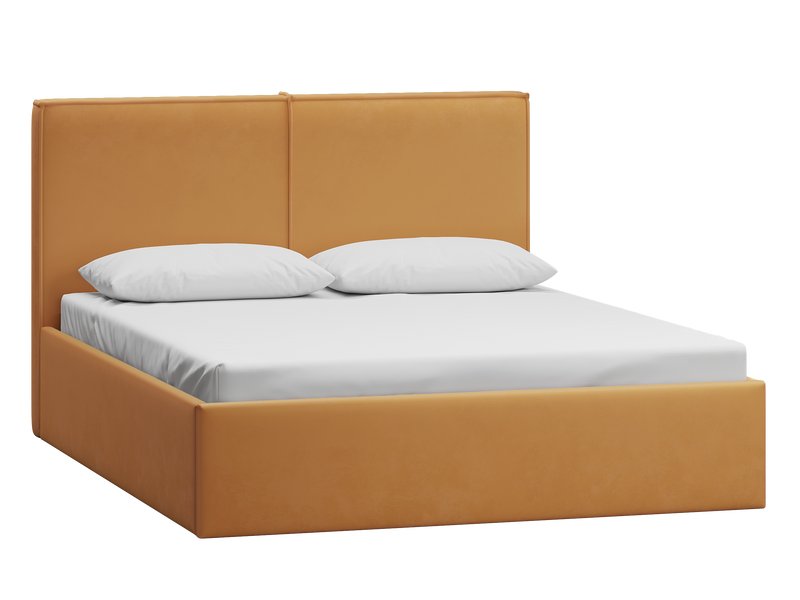 Кровать Эби-П 160 Велюр Песочный